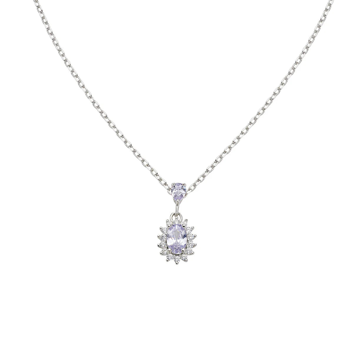 Collana Mini Royal Lady con Zircone Rosso Ciliegia - CLLDPBBCI1