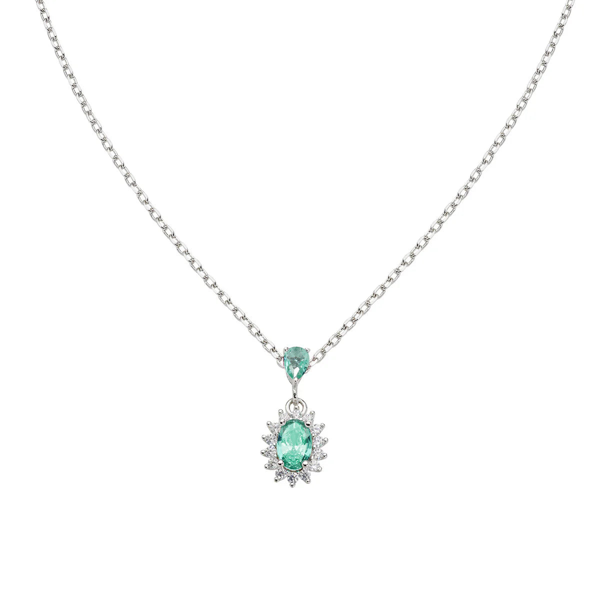 Collana Mini Royal Lady con Zircone Rosso Ciliegia - CLLDPBBCI1