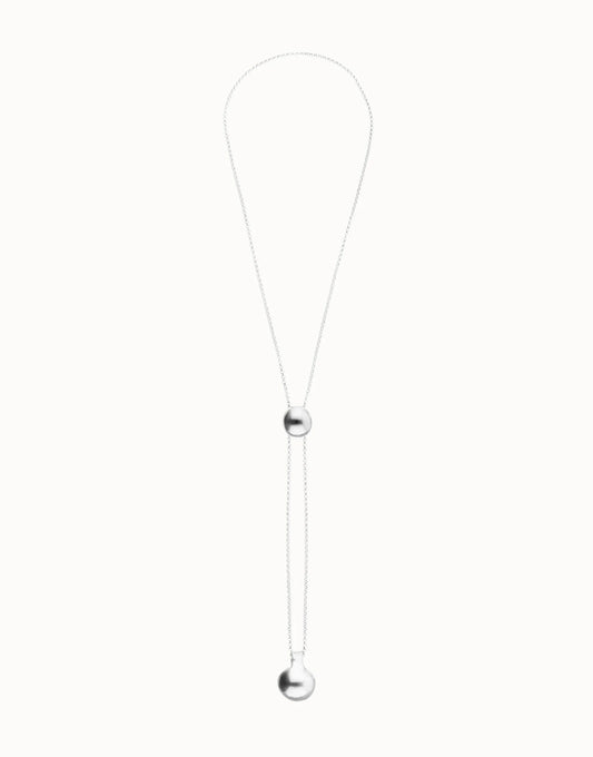 Collana Uno de 50 a catena regolabile placcata in argento con due pesi -