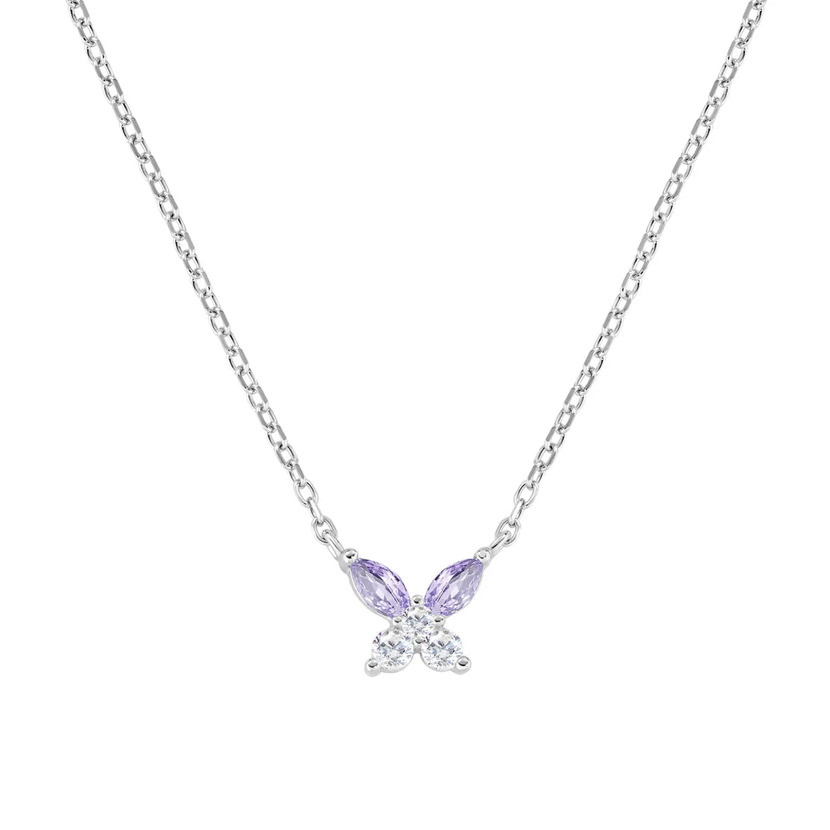 Collana Petali Lilla in Argento - CLBUTBBLA