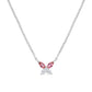 Collana Petali Rosso Ciliegia in Argento - CLBUTBBCI