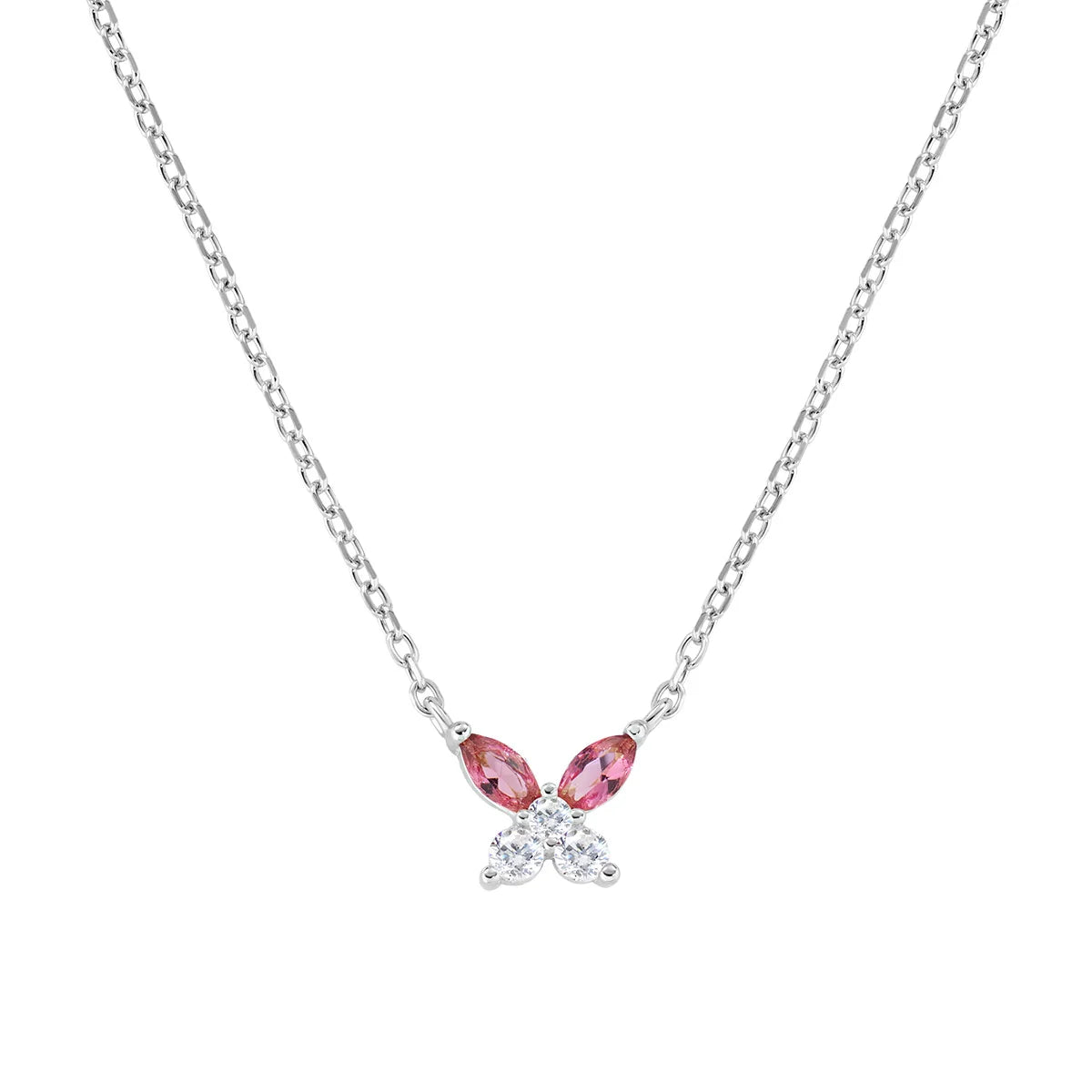 Collana Petali Rosso Ciliegia in Argento - CLBUTBBCI