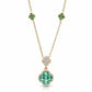 Collana in Oro Giallo con Fiori di Zaffiri Verdi e Diamanti – Simmi Gioielli