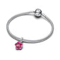 Ibisco argento sterling pendente with zirconia cubica trasparente and smalto rosa - 794698C01