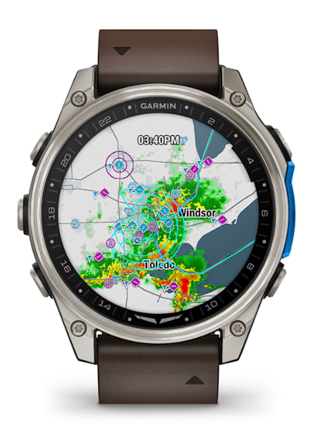 D2™ Mach 2 – 47 mm Titanium with Oxford Brown Leather Band - 010-02904-31