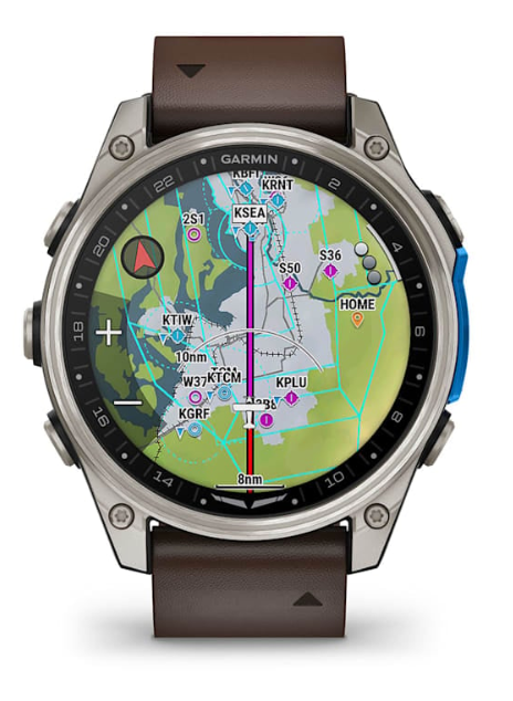 D2™ Mach 2 – 47 mm Titanium with Oxford Brown Leather Band - 010-02904-31