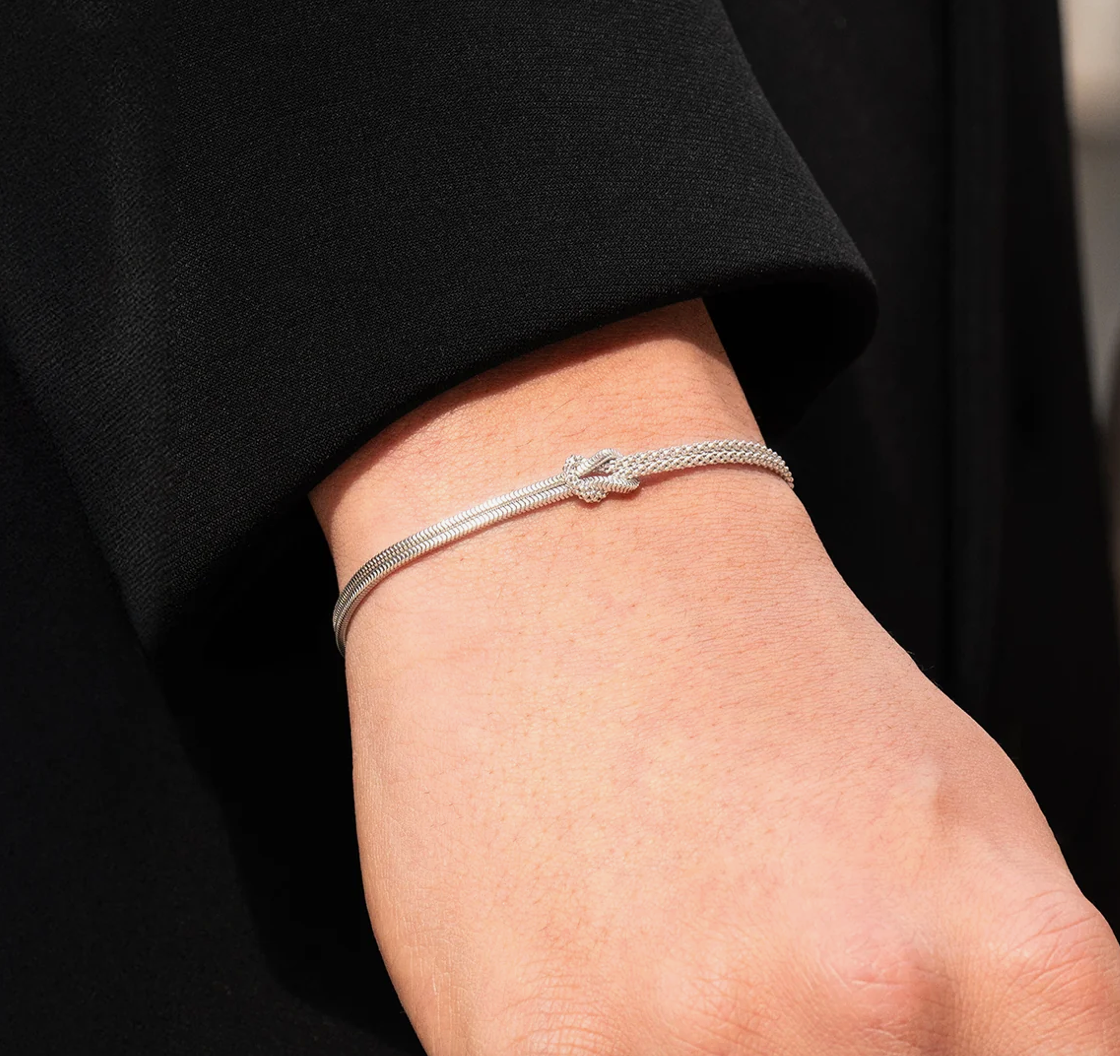 Bracciale Amen Nodo d'Amore Bicolore - BRNOAMBG14