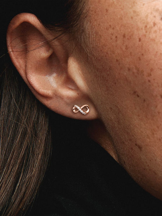Orecchini Infinito Placcatura in Oro Rosa 14k - 288820C01