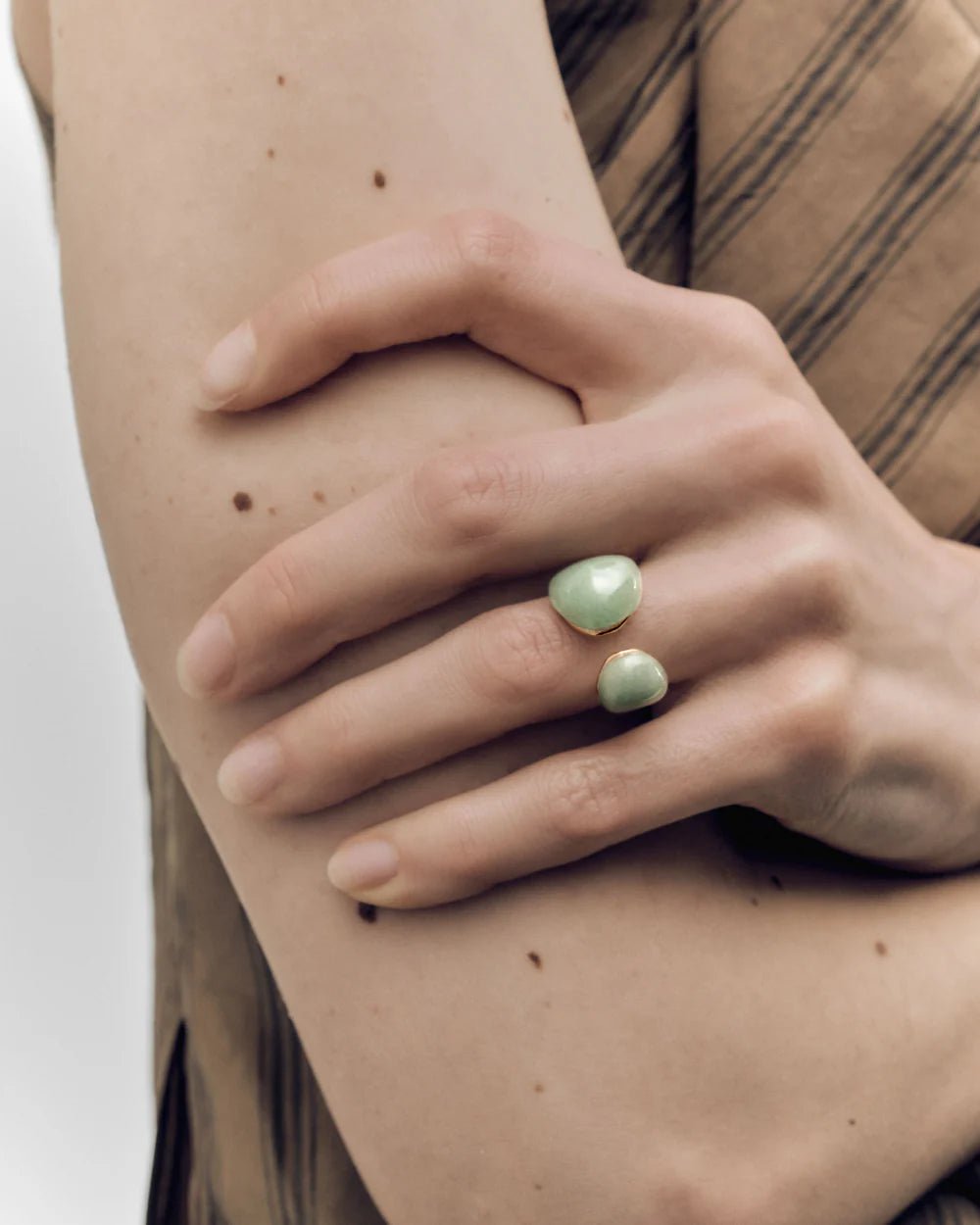 ANELLO AVVENTURINA VERDE GRAVITY - ANB1-D39-08 - Simmi Gioiellerie -Anelli