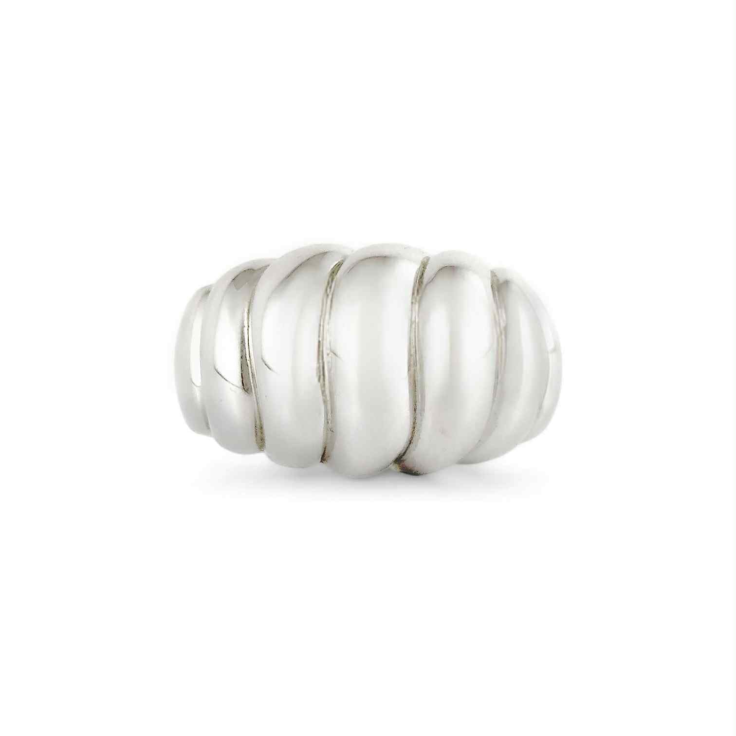 Anello croissant in oro bianco - Simmi Gioielli - Simmi Gioiellerie - Anelli