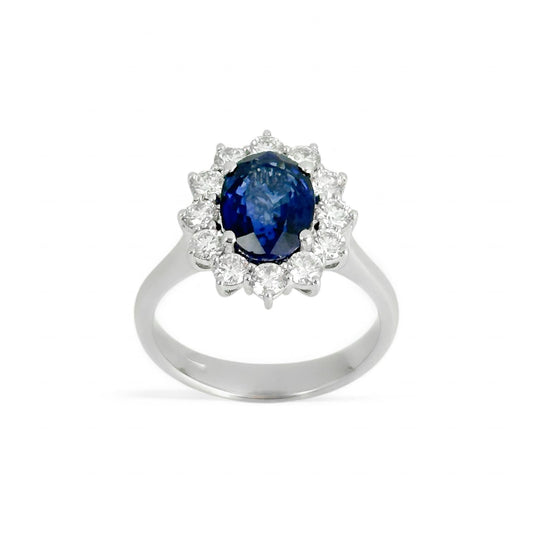 Anello da donna con zaffiro e diamanti - Simmi Gioielli - Simmi Gioiellerie - Anelli