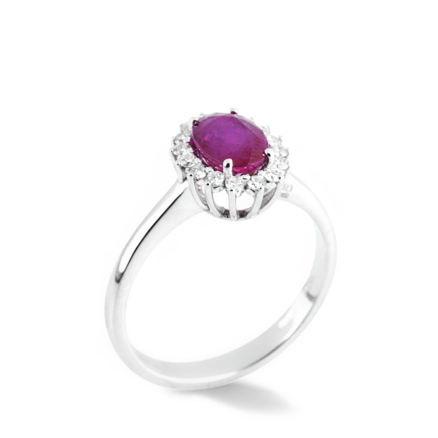 Anello da donna in oro con rubino e diamanti - Davite e Delucchi - Simmi Gioiellerie - Anelli