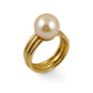 Anello da donna in oro giallo con perla Tahiti - Simmi Gioiellerie -Anelli