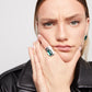 Anello da donna Uno de 50 placcato argento sterling con cristallo verde - ANI0829 - Simmi Gioiellerie - Anelli
