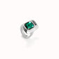 Anello da donna Uno de 50 placcato argento sterling con cristallo verde - ANI0829 - Simmi Gioiellerie - Anelli