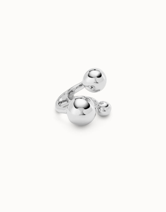 Anello da donna Uno de 50 placcato argento Sterling con tre sfere di varie dimensioni - ANI0843 - Simmi Gioiellerie - Anelli