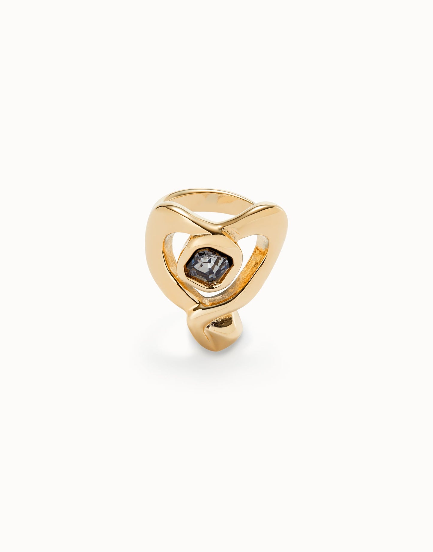 Anello da donna Uno de 50 placcato oro 18k con cuore grande - ANI0842 - Simmi Gioiellerie - Anelli