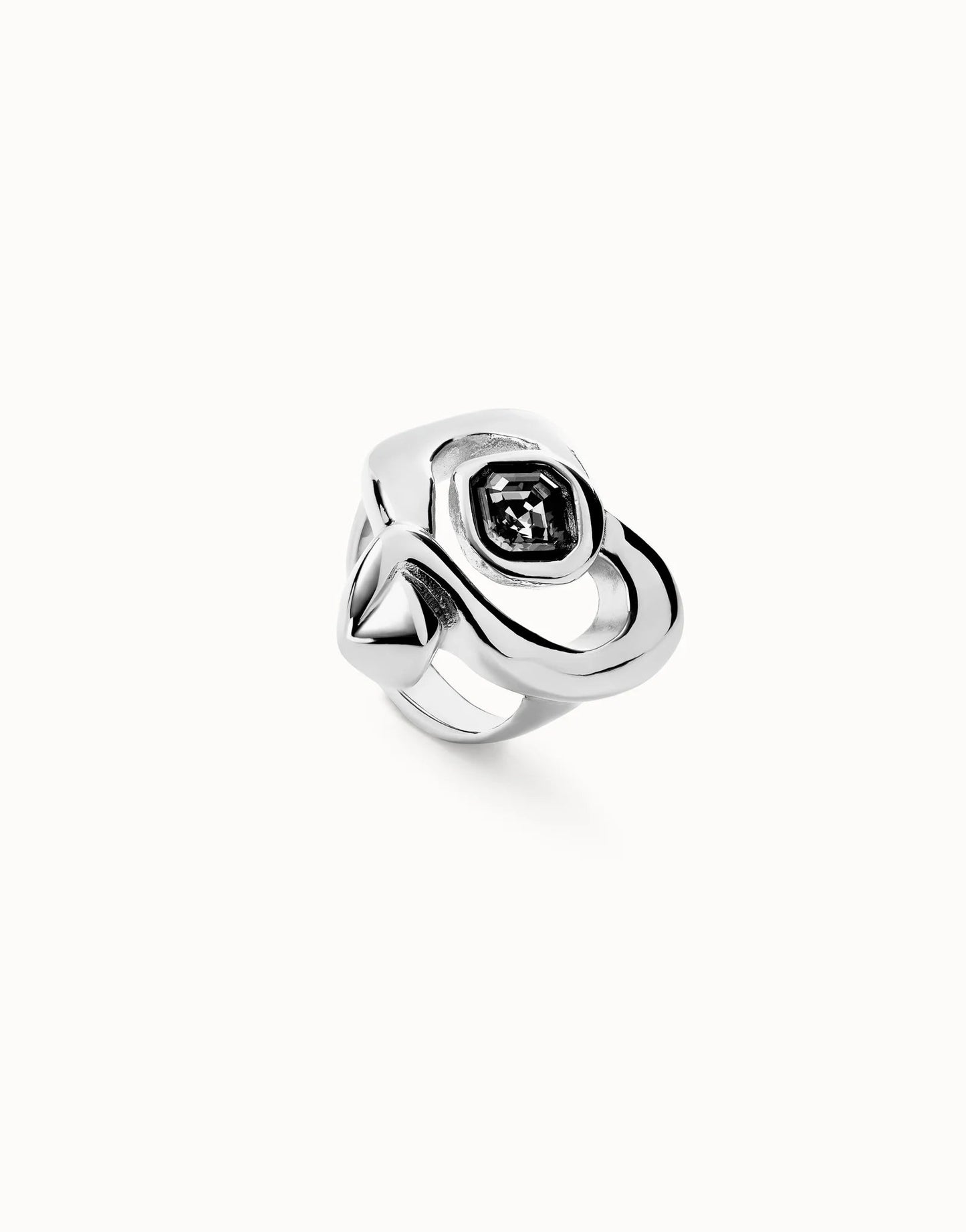 Anello da donna Uno de 50 placcato oro 18k con cuore grande - ANI0842 - Simmi Gioiellerie - Anelli