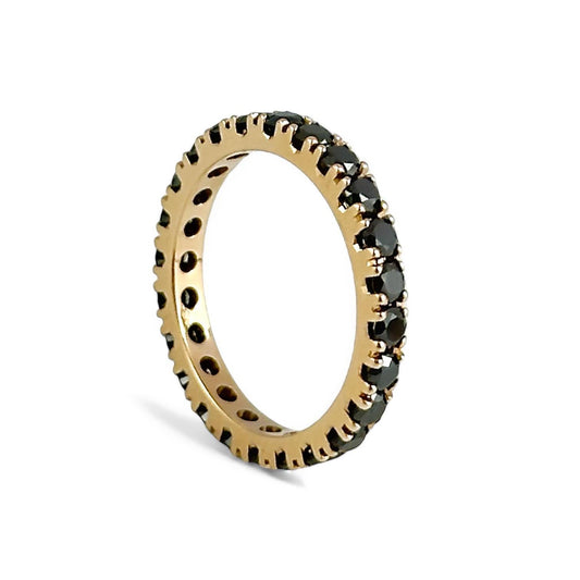 Anello da donna veretta di diamanti neri - Simmi Gioielli - Simmi Gioiellerie -Anelli