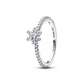 Anello Fiore in argento sterling con zirconia cubica trasparente - 194499C01 - Simmi Gioiellerie -Anelli