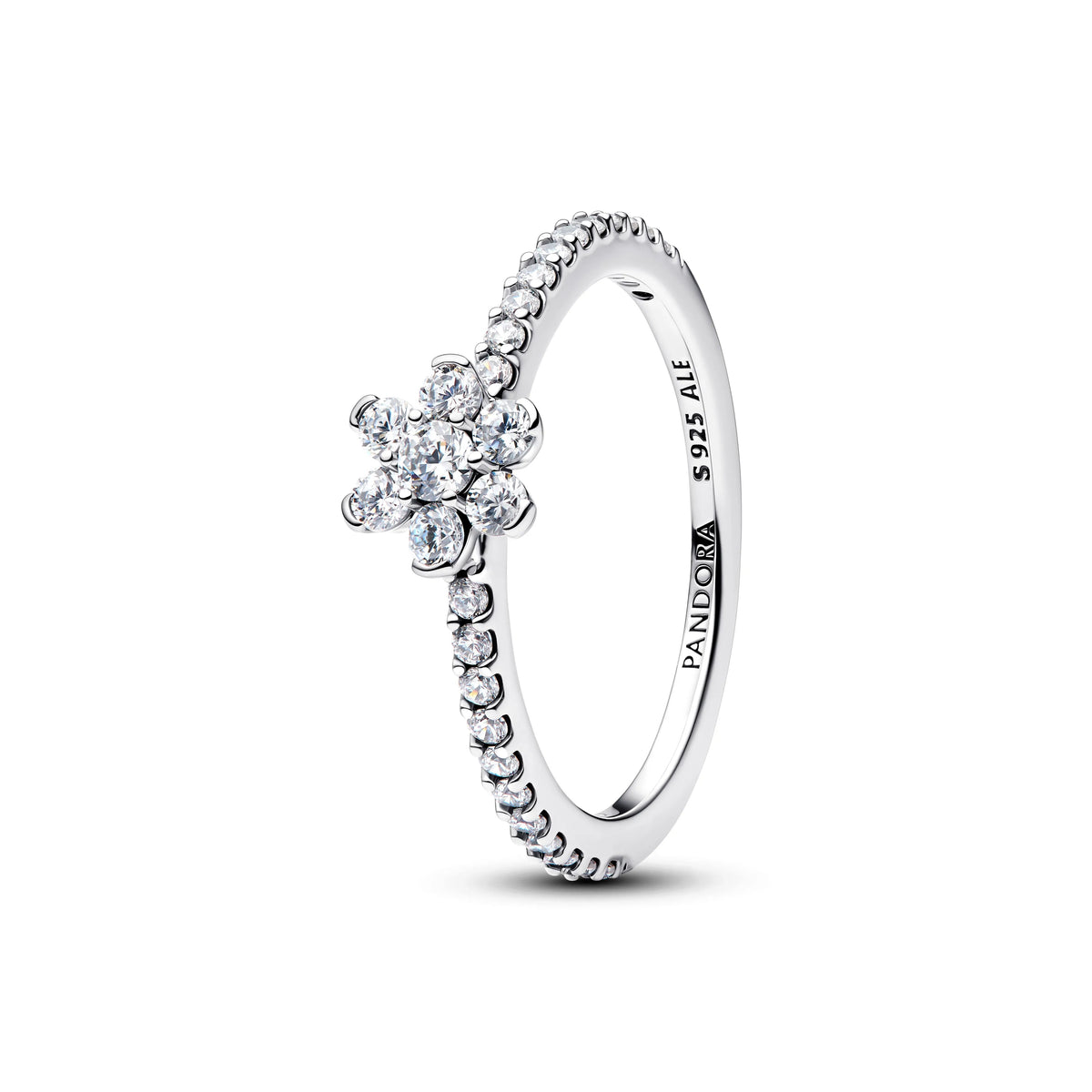Anello Fiore in argento sterling con zirconia cubica trasparente - 194499C01 - Simmi Gioiellerie -Anelli