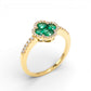 Anello Fiore in Oro Giallo con Smeraldi e Diamanti – Simmi Gioielli - Simmi Gioiellerie - Anelli