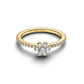 Anello Fiore placcato in oro 14k con zirconia cubica trasparente - 164499C01 - Simmi Gioiellerie -Anelli