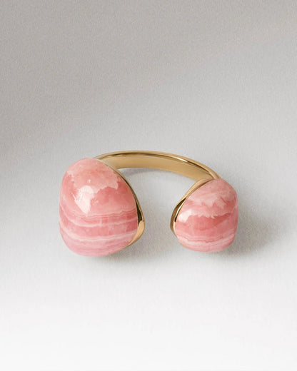ANELLO GRAVITY CON RODOCROSITE - ANB1-E99-08 - Simmi Gioiellerie -Anelli