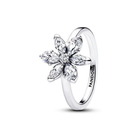 Anello Herbarium in argento sterling con zirconia cubica trasparente - 193000C02 - Simmi Gioiellerie -Anelli