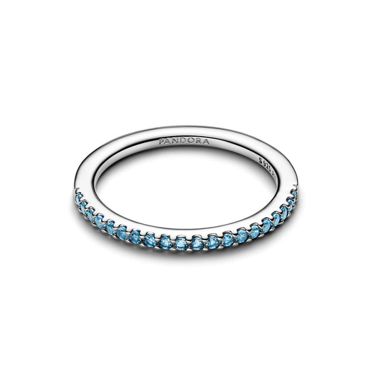 Anello in argento sterling con cristallo blu acquamarina - 192999C03 - Simmi Gioiellerie -Anelli