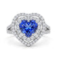 Anello in Oro Bianco con Tanzanite Taglio a Cuore e Diamanti – Simmi Gioielli - Simmi Gioiellerie -anelli