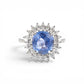 Anello in Oro Bianco con Zaffiro Fiordaliso e Diamanti Marquise - Simmi Gioielli - Simmi Gioiellerie -Anelli