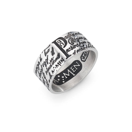 Anello Padre Nostro Italiano Corsivo - ANPNB - Simmi Gioiellerie - Anelli