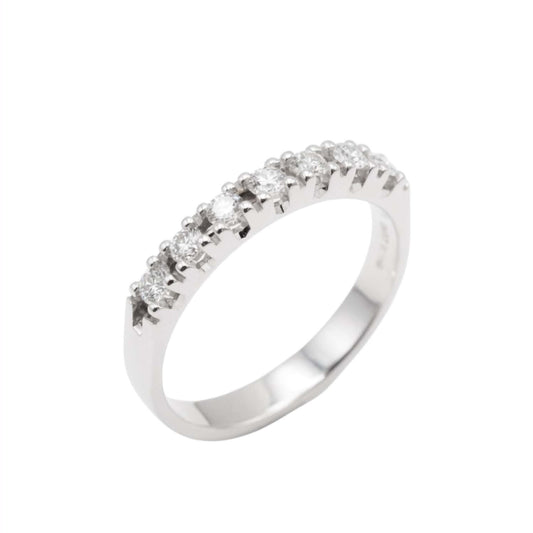 Anello Riviera 7 Pietre in Oro Bianco 18Kt con Diamanti – Simmi Gioielli - Simmi Gioiellerie - Anelli