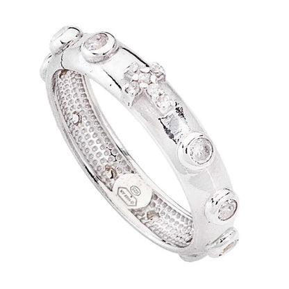 Anello Rosario con Zirconi - AROBB - 14 - Simmi Gioiellerie - Anelli