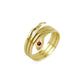 Anello serpente in oro giallo con rubino - Simmi Gioielli - Simmi Gioiellerie - Anelli