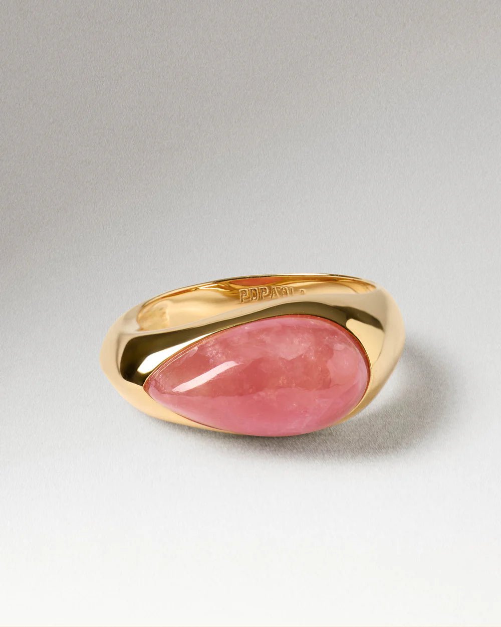 ANELLO SIGILLO LUNA CON RODOCROSITE - ANB1-E88-08 - Simmi Gioiellerie -Anelli