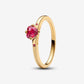 Anello Solitario Cuore Rosso - 166574C01 - Simmi Gioiellerie - Anelli