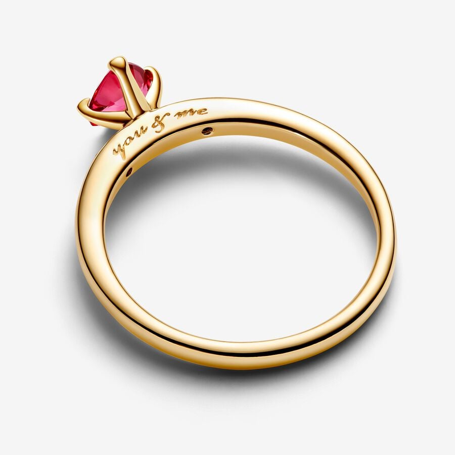 Anello Solitario Cuore Rosso - 166574C01 - Simmi Gioiellerie - Anelli