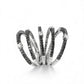 Anello Spirale in Oro Bianco 18 kt con Brillanti e Diamanti Neri – Simmi Gioielli - Simmi Gioiellerie - Anelli