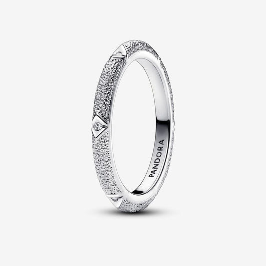 Anello Texture Martellata con Pietre Pandora ME - 193322C01 - Simmi Gioiellerie -Anelli
