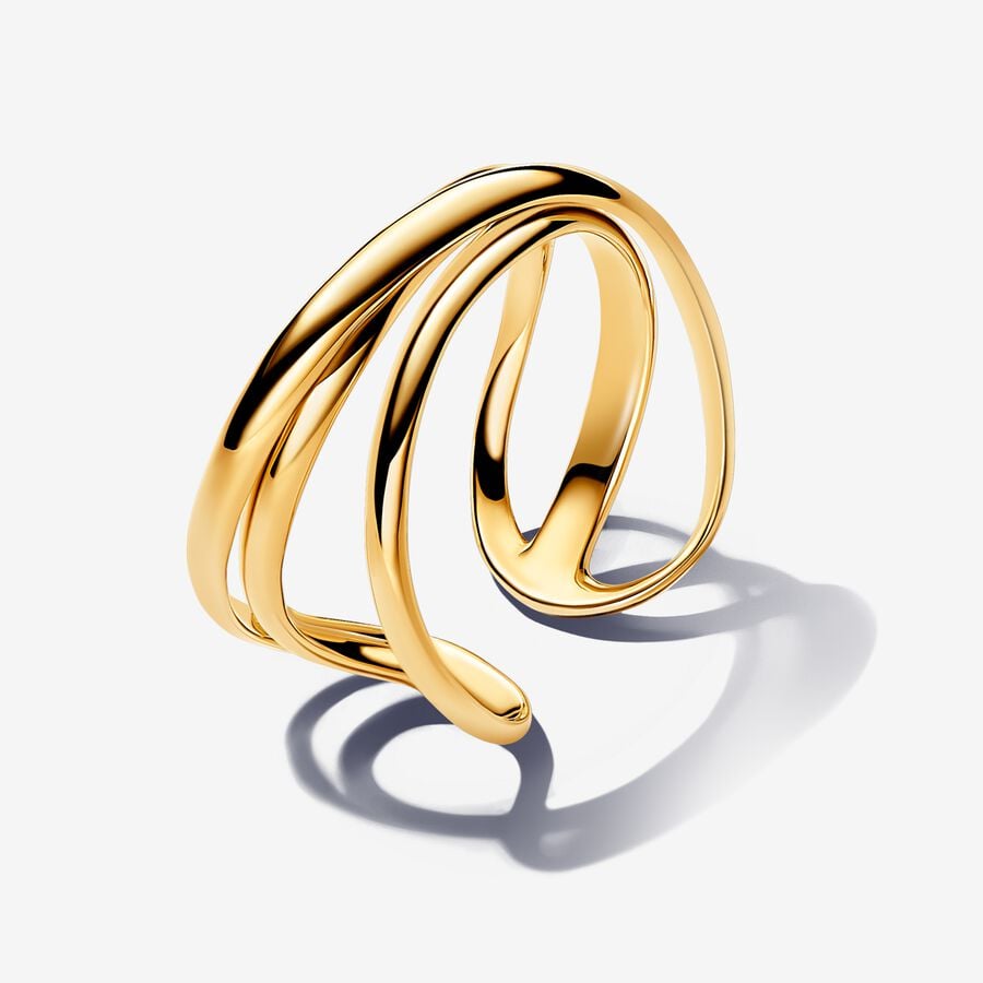 Anello Tripla Linea Sinuosa - 163284C00 - Simmi Gioiellerie -Anelli
