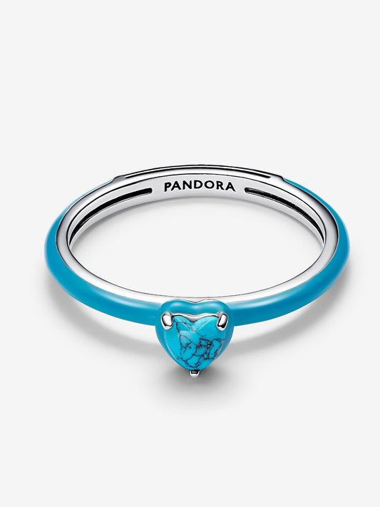 Anello Turquoise Chakra Heart Pandora ME - 193828C01 - Simmi Gioiellerie - Anelli