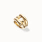 Anello Uno de 50 placcato in oro 18k con quattro forme organiche intrecciate - ANI0863 - Simmi Gioiellerie - Anelli
