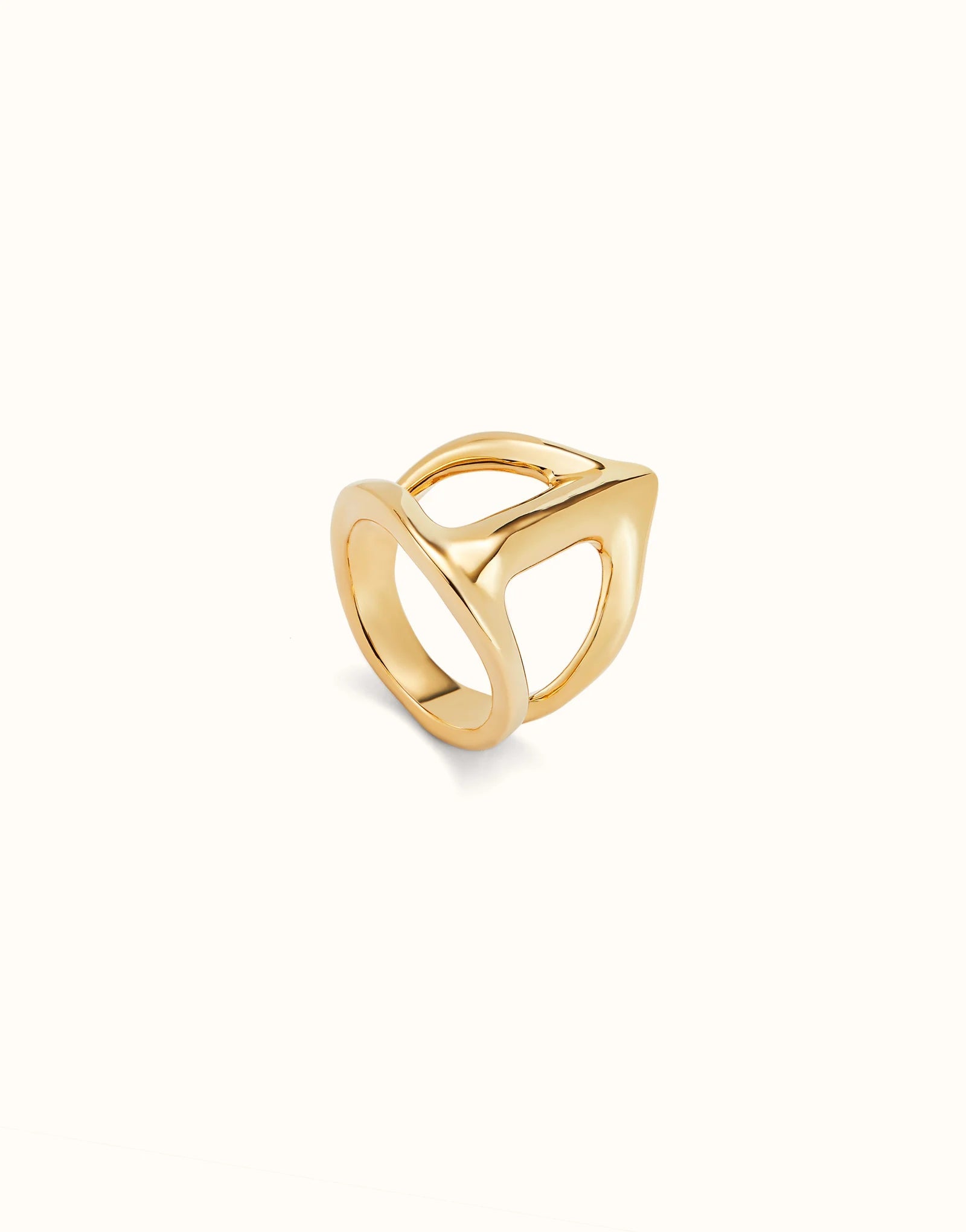 Anello Uno de 50 placcato oro 18k a forma di manta gigante - Simmi Gioiellerie - Anelli