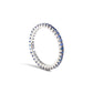 Anello Veretta a giro in Oro Bianco con Zaffiri – Simmi Gioielli - Simmi Gioiellerie -Anelli