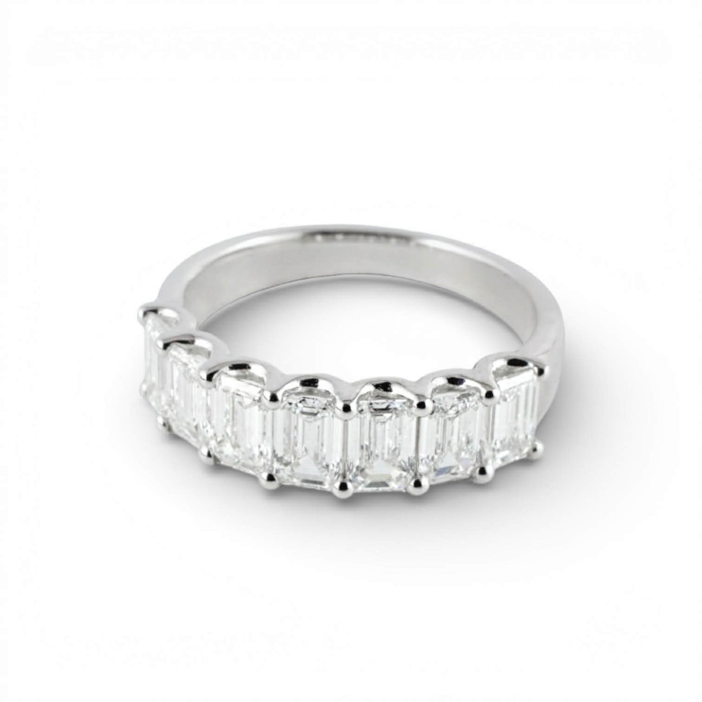 Anello Veretta in Oro Bianco con Diamanti Baguette – Simmi Gioielli - Simmi Gioiellerie - Anelli