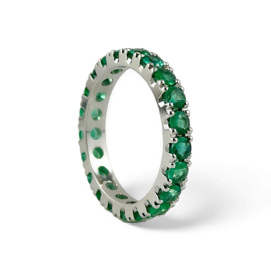 Anello veretta in oro con smeraldi - Simmi Gioielli - Simmi Gioiellerie - Anelli