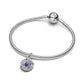 Armillary sphere argento sterling pendente con lapislazzuli sintetico, giallo, blu, viola, rosso cristallo e zirconia cubica trasparente - 795031C01 - Simmi Gioiellerie -Charm