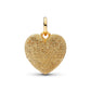 Bombato cuore diamond pointed placcato oro 14k pendente - 765073C00 - Simmi Gioiellerie -Charm